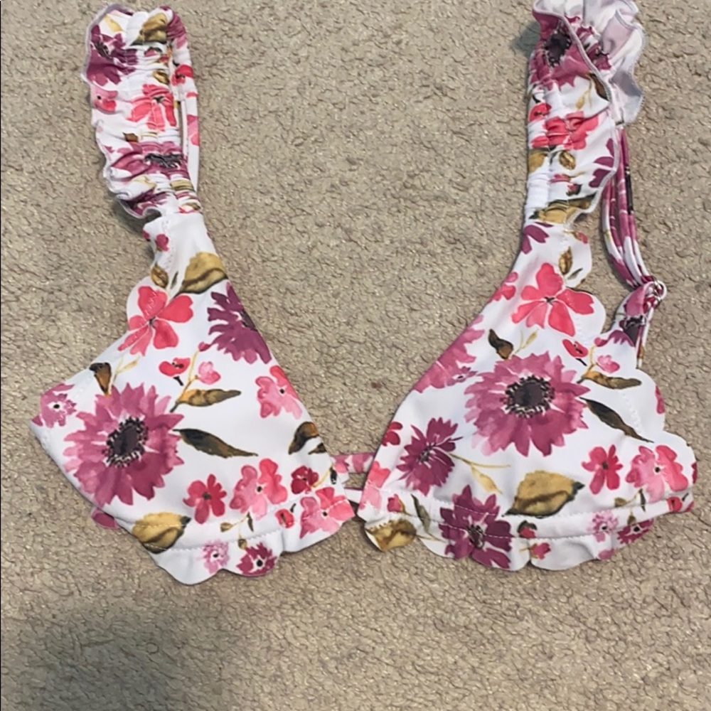 SHEIN floral bikini top